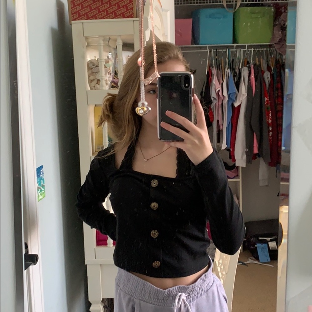 black button long sleeve